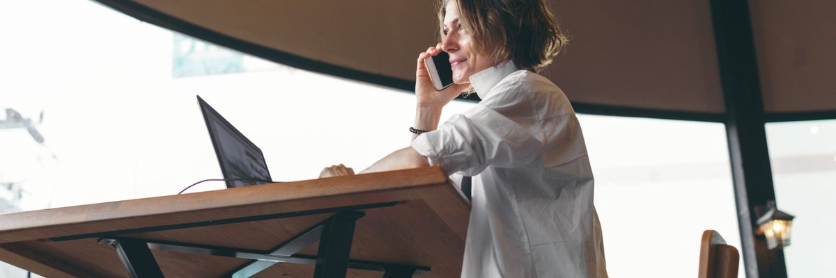 businesswoman at working place remotely job