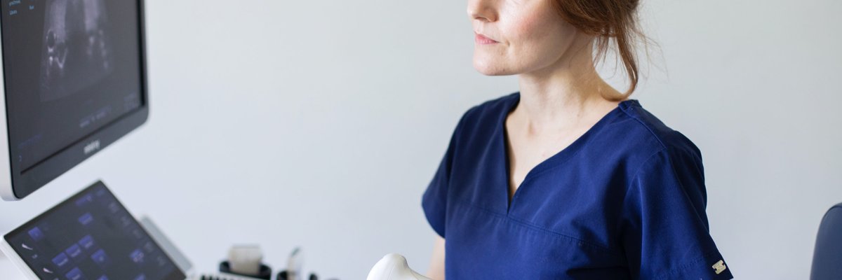 doctor woman doing ultrasound scanning diagnostic