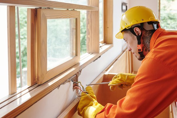 electrician installing wiring